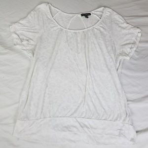 Plus Size White Animal Print Top